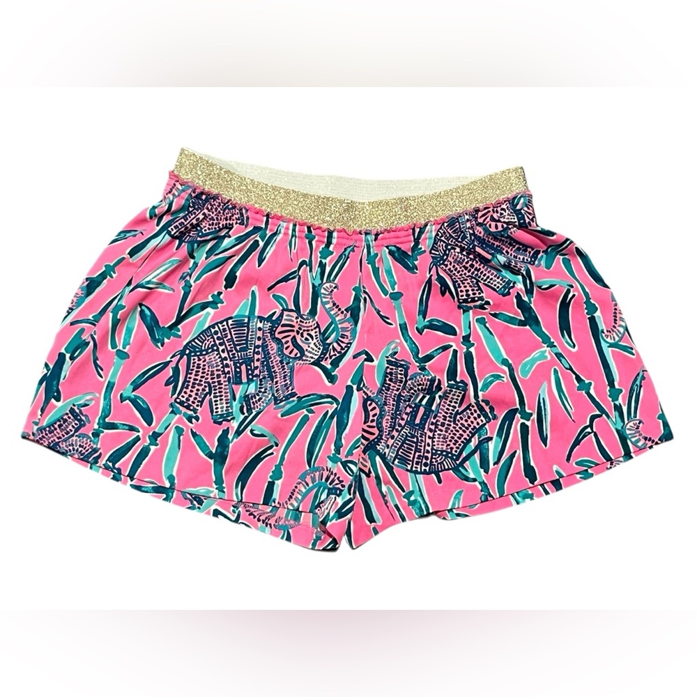 NWPT Lilly Pulitzer Rylan Shorts Elephant Mandevilla Pink Extra Lucky - Picture 3 of 12